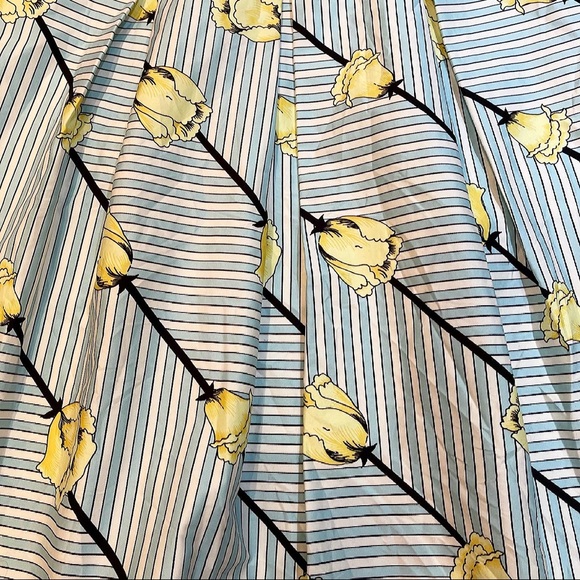 TALBOTS | Rose Print Floral & Stripes Dress - Picture 5 of 6